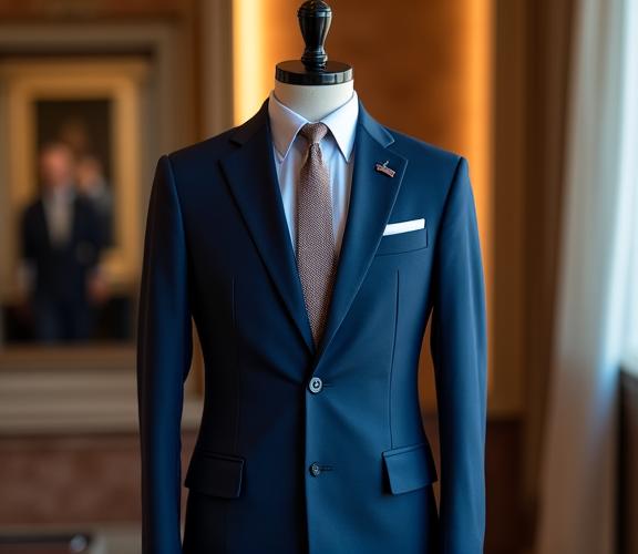 Abito da manager sartoriale con tessuto italiano su misura a Roma